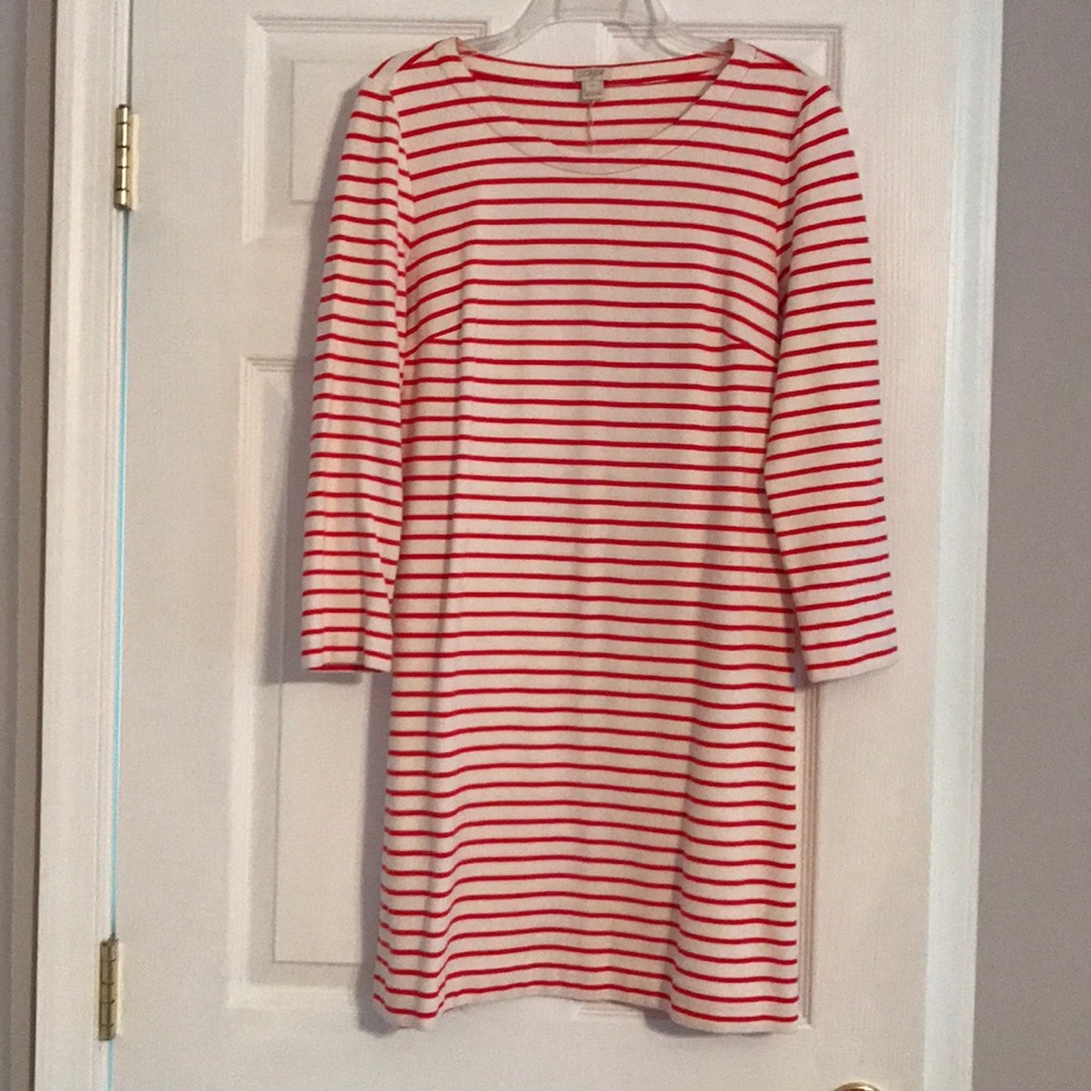 ⚡️Price Reduction⚡️JCrew red and cream shirt dress
